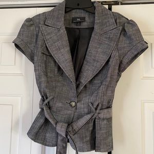 IZ Byer Women’s California tweed  blazer & skirt set Black White M